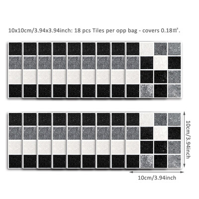

Home Decor tile sticker paper detachable mural applique PVC non-slip waterproof bathroom kitchen desktop decoration