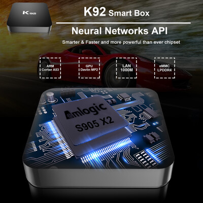 

K92 Smart TV Box Android 81 S905X2 64 Bit 24G5G Dual-band WiFi UHD 4K VP9 H265 4GB DDR4 64GB EMMC