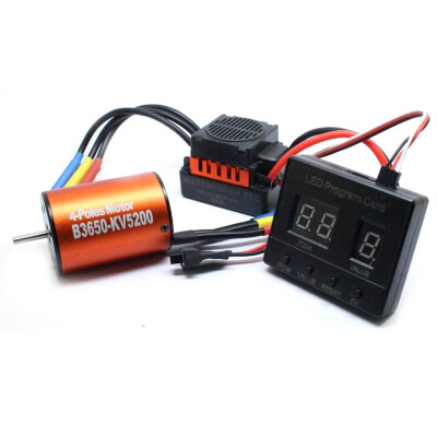 

Tailored B3650 5200KV Brushless Motor60A ESC Program Card Combo For 110 RC Car Truck