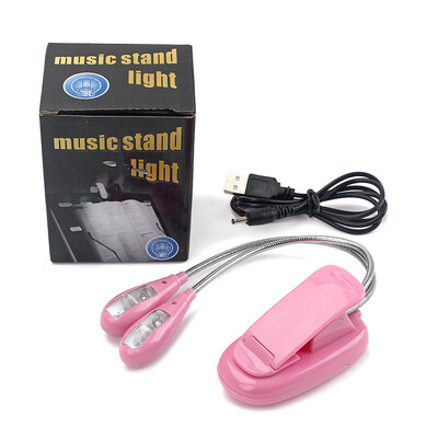 

〖Follure〗LED Reading Lamp Dual Arms 2 LEDs Flexible Book Sheet Music Stand Light Reading