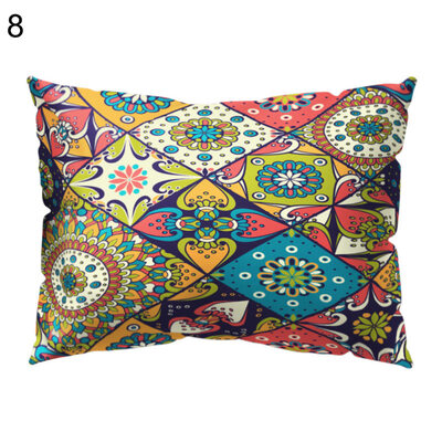 

Mandala Plaid Triangle Pillow Case Cushion Cover Sofa Bed Car Cafe Office Decor