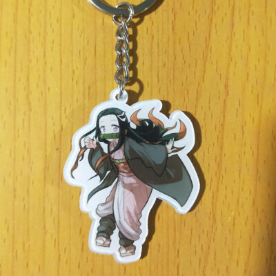 

Fat Bear Anime Demon Slayer Kimetsu no Yaiba rubber Keychain Key Ring Race Straps