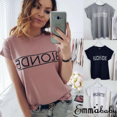 

Fashion Women Ladies Summer Loose Top Short Sleeve Blouse Casual Tops T-Shirt