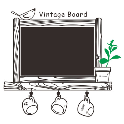

Vintage Blackboard Picture Wall Poster Background Wall Sticker for Office