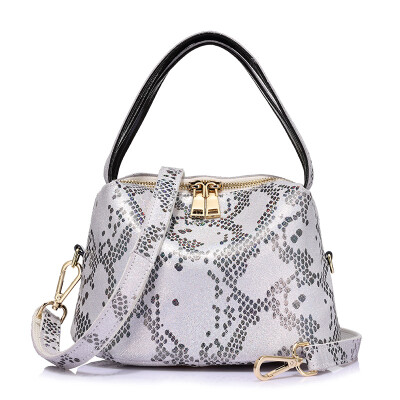 

REALER brand new arrival women serpentine leather handbag ladies shoulder bag fashion women small totes small hobos bag female