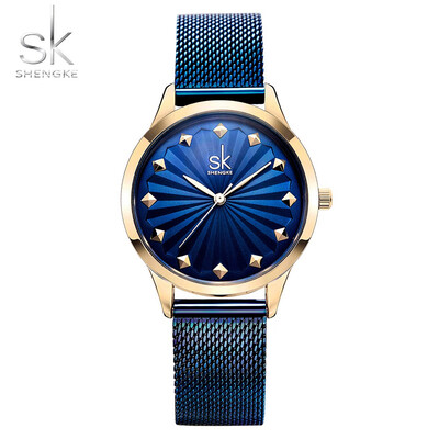 

Shengke Women Watch New Quartz Top Quality Luxury Fashion Wristwatches Ladies Gift Relogio Feminino Milan Mesh Band Lady Watches