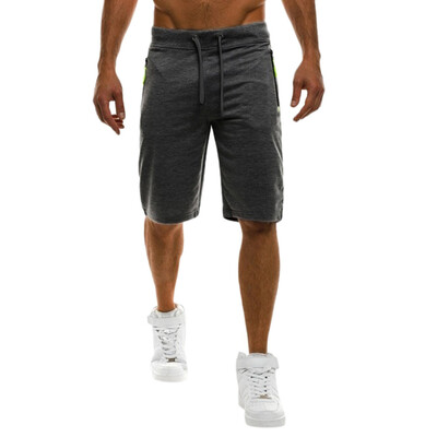 

Gobestart Summer Mens Lace-up Pocket Casual Solid Color Five-point Shorts