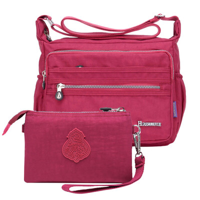 

Tailored Women Nylon Shoulder Bag Waterproof Elegant Daily Shopping Handbag Two-piece Set