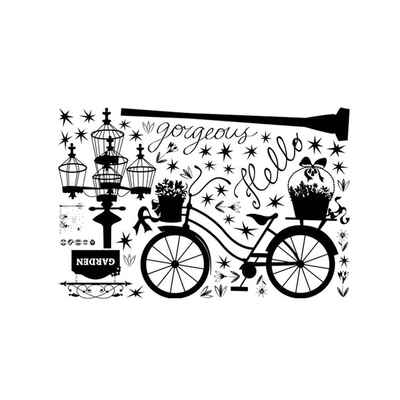 

60x90CM Bike Streetlights Patterns Children Room Wall Stickers Tattoo Removable Self-adhesion Wall Decal