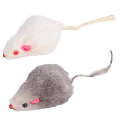 

Greensen 12Pcs Pet Cat Toy Small Plush Mouse Mini Funny Cat Toy Fake Mouse for Kitten Cat