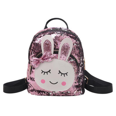 

Cute Women Rabbit Sequins Backpacks Girls Bling Travel Shoulder School Bags