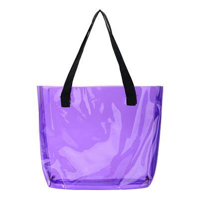 

Clear PVC Transparent Shopping Bag Shoulder Handbag Women Tote Travel Bags