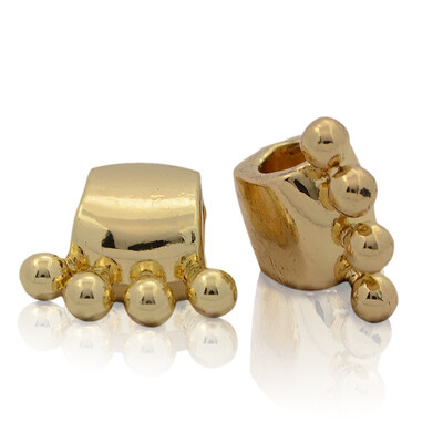 

Nickel Free & Lead Free Unfading Golden Alloy European Beads Large Hole Beads Dog Paw Prints 13x13x7mm Hole 5mm
