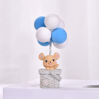 

Tailored Dollhouse Miniature Scene Model Mouse Balloons Decoration Pretend Play Toy