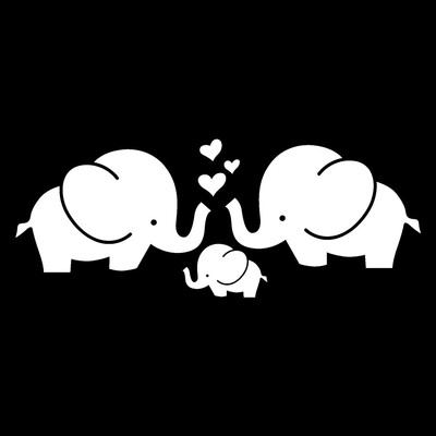 

〖Follure〗Elephant Removable Art Vinyl Mural Home Childrens Room Decor Wall Stickers