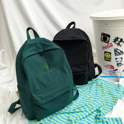 

School bag female Korean version Harajuku ulzzang campus backpack street shooting travel backpack tide high school stude