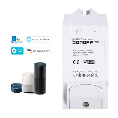 

SONOFF Pow Smart Wireless WiFi Switch ONOff 16A With Real Time Power Consumption Measurement 16A3500W Smart Home Device Support