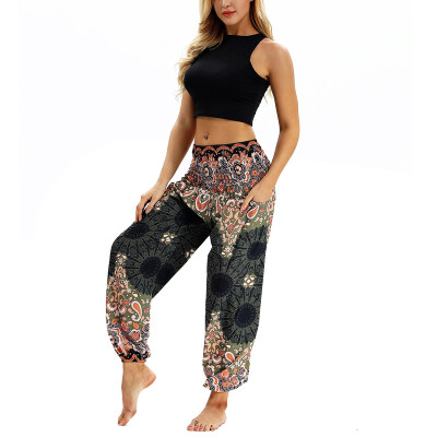 

Women Harem Pants Floral Hippie Baggy Sports Yoga Boho Loose Casual Trousers Gym