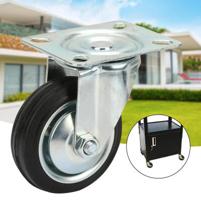 

Greensen 4pcs 3 Inch Swivel Top Plate Hooded Caster Rubber Wheel for Furniture Trolley