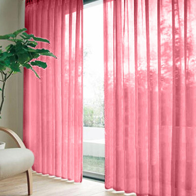 

Solid Color Window Curtain Flower Sheer Voile Tulle Valances for Bedroom