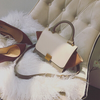 

Qiao Bani 2019 new European&American style fashion contrast color wings bag handbag shoulder diagonal trend handbags