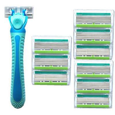 

Women Armpit Hair Sharpener Manual Epilator Leg Body Hair Shaving Six-layer Razor Replacement Head