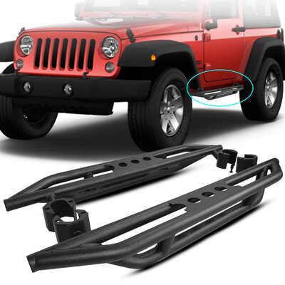 

for 2007-2018 Jeep Wrangler JK 2Dr Side Steps Running Boards Armor Rock Slider
