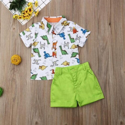 

UK Toddler Newborn Kids Baby Boys Clothes T-shirt TopsShort Pants Outfits Sets