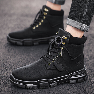 

Joker high-top Martin boots trend retro British wind to help leather Martin shoes desert tooling tide boots mens boots