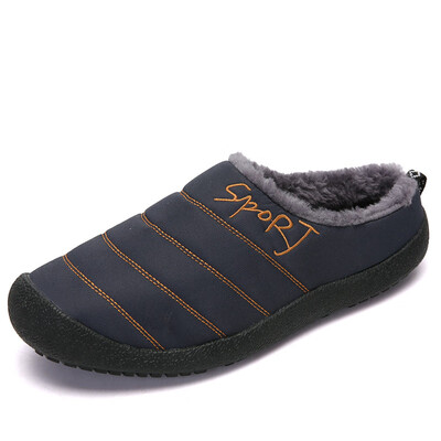 

Men Women Home Slippers Soft Plush Lined Winter Snow Clog Outdoor Indoor Warm Shoes with Non-Slip Sole