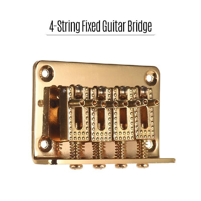 

4-String Fixed Guitar Bridge Hardtail Bridges Saddles with Screws&Wrench Replacement Parts for Ukulele Cigarbox Electric Guita