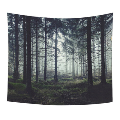 

Nordic Deep Forest Wall Decor Hanging Tapestry Mandala Cloth Yoga Mats Personalized Gift Beach Throw Carpets Home Decoration