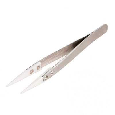 

Anti-Static Reverse Ceramic Tweezers Heat Resistant Conductive Curved Straight Tweezers