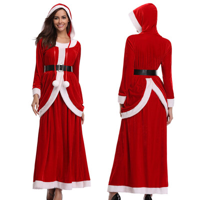 

Tailored Womens Ball Party Dress Long Sleeves Skirt Solid Christmas Costumes