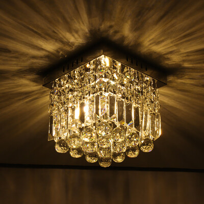 

Siaonvr Crystal Ceiling Light Modern Chandelier Lighting W10 x H10IN Raindrop Design