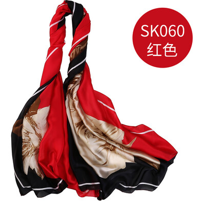 

Spring&summer new simulation silk scarf print graffiti ladies sunscreen beach towel shawl wholesale SK060