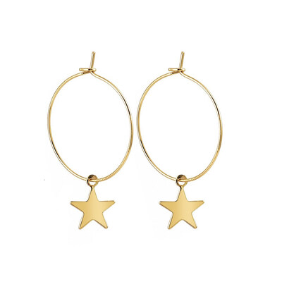 

Vintage Drop Dangle Earrings For Women Geometric ZA Metal Statement Earrings Gold Silver Color Twist Round Simple Punk Jewelry