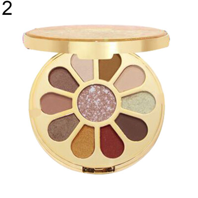 

Flower Waterproof 11 Color Glitter Eyeshadow Palette Silky Non Smudge Eye Makeup