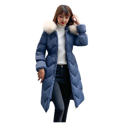 

Toponeto Women Winter Warm Hooded Thick Zipper Pocket Slim Jacket Overcoat Outcoat Coat