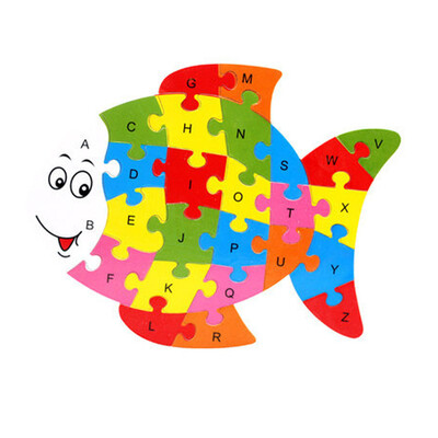 

Gotoamei Kids Baby Wooden Wood Animal Puzzle Numbers Alphabet Learning Educational Toy