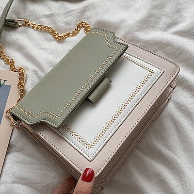 

North bag French minority bag 100 oblique satchel 2019 new fashion Korean version single shoulder chain small square bag