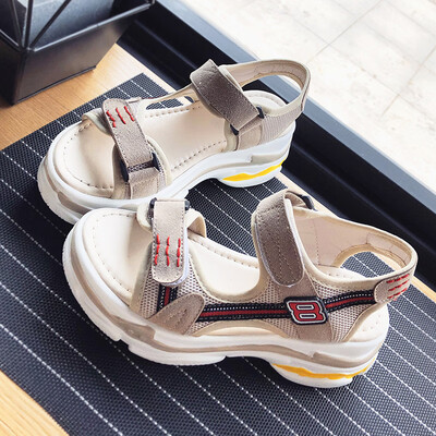 

INS Sandals Female Korean Edition Student Baitao Fashion Leisure Sports Summer Individual Beach Soft Bottom Tide