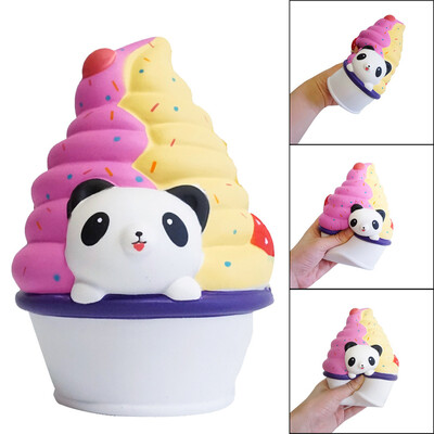 

YIWULASquishies Panda Ice Cream Scented Cream Slow Rising Squeeze Stress Reliever Toy