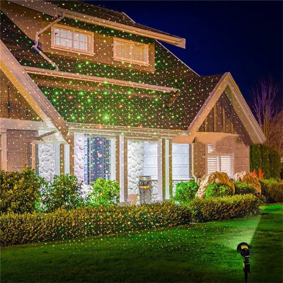 

Remote Red Green Static Christmas Outdoor Waterproof Star Laser Projector Garden Xmas Tree Holiday Lawn Shower Lighting