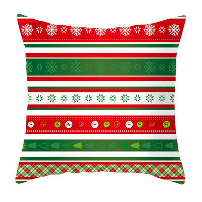 

Christmas Cushion Cover Santa Claus Pattern Square Pillow Case dog Sofa Unique Does not include pillow core
