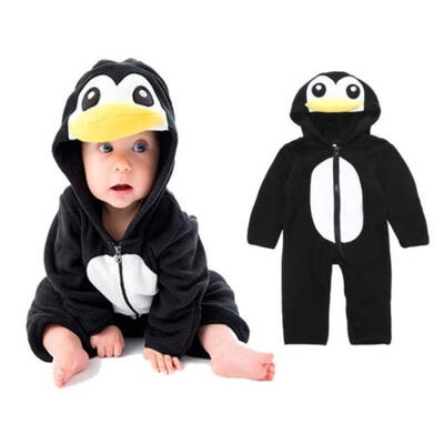 

Newborn Kids Baby Boy Girl Fluffy Hooded Romper Bodysuit Jumpsuit Pajamas Winter