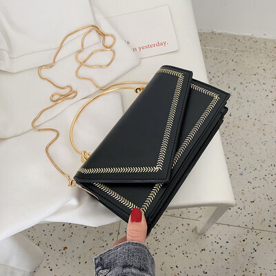 

Summer new green bag female 2019 new Korean version of the wild single shoulder slung fashion chain portable small square bag