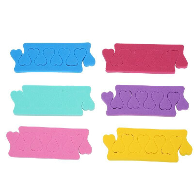 

4PCS Toe Separators Sponge Foam Toe Spacers for Pedicure Nail Salon Use Random Color