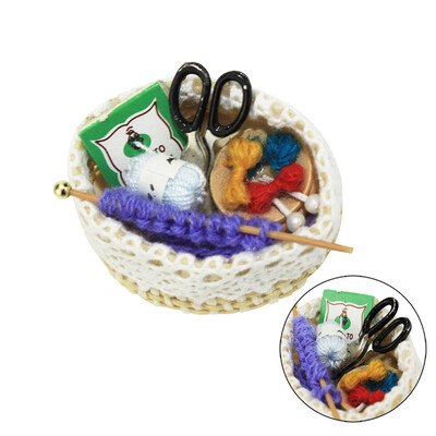 

〖Follure〗112 16 Dollhouse Miniature Scene Model Knitting tools Pretend Play Toy