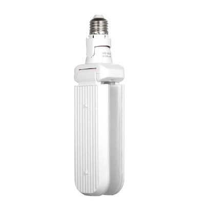 

30W 85-265V 6000-6500K Safe Portable Energy Saving Collapsible Garage Lamp Deformable Lamp Cold White Bulbs Two Leaves Light With